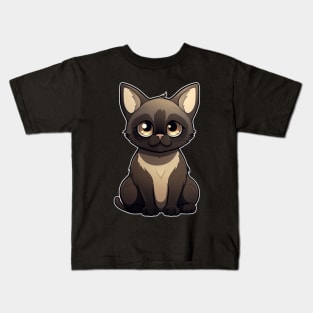 Cute Siamese Cat Lover Funny Siamese Cat Kids T-Shirt